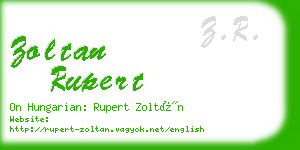 zoltan rupert business card